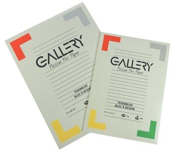Gallery tekenblok, houtvrij papier, 120 g/m&sup2;, ft 27 x 36 cm, blok van 24 vel