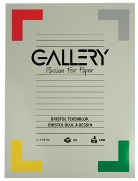 Gallery Bristol tekenblok ft 27 x 36 cm, 200 g/m&sup2;, blok van 20 vel
