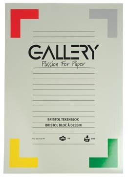 Gallery Bristol tekenblok, ft 29,7 x 42 cm, A3, 200 g m&sup2;, 20 vel