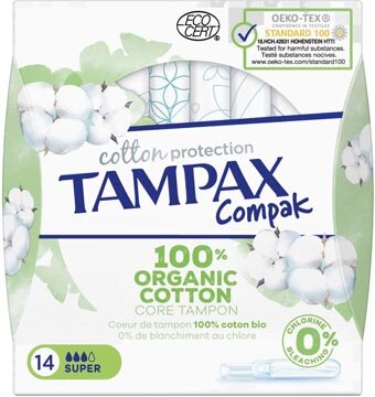 Tampax Cotton Super tampons, pak van 14 stuks