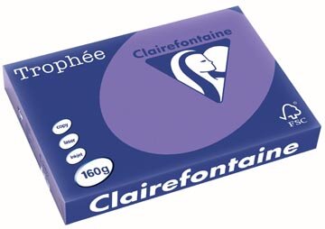 Clairefontaine Troph&eacute;e Intens, gekleurd papier, A3, 160 g, 250 vel, violet