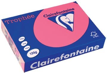 Clairefontaine Troph&eacute;e Intens, gekleurd papier, A4, 120 g, 250 vel, fuchsia
