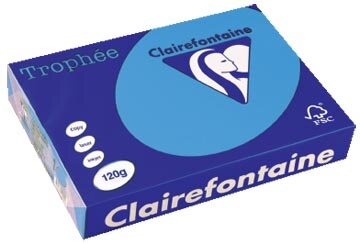 Clairefontaine Troph&eacute;e Intens, gekleurd papier, A4, 120 g, 250 vel, koningsblauw