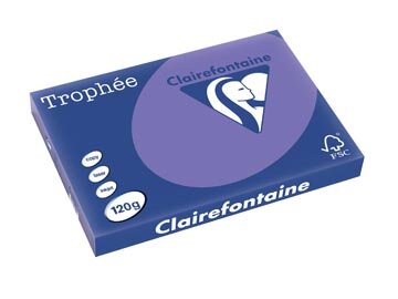 Clairefontaine Troph&eacute;e Intens, gekleurd papier, A3, 120 g, 250 vel, violet