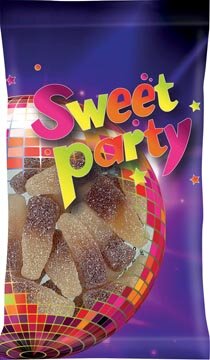 Sweet Party zure cola flesjes, zakje van 100 g