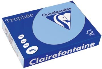 Clairefontaine Troph&eacute;e gekleurd papier, A4, 80 g, 500 vel, helblauw