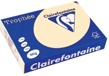 Clairefontaine Troph&eacute;e gekleurd papier, A4, 80 g, 500 vel, ivoor