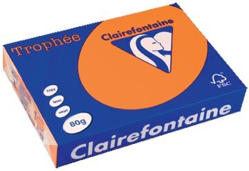 Clairefontaine Troph&eacute;e gekleurd papier, A4, 80 g, 500 vel, oranje