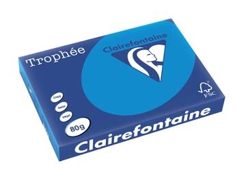 Clairefontaine Troph&eacute;e Intens, gekleurd papier, A3, 80 g, 500 vel, turkoois