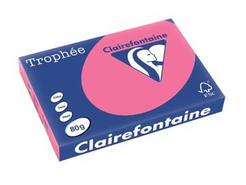 Clairefontaine Troph&eacute;e Intens, gekleurd papier, A3, 80 g, 500 vel, fuchsia
