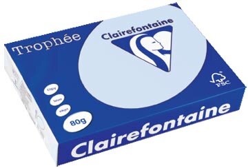 Clairefontaine Troph&eacute;e gekleurd papier, A4, 80 g, 500 vel, azuurblauw