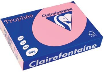 Clairefontaine Troph&eacute;e gekleurd papier, A4, 80 g, 500 vel, roze