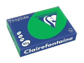 Clairefontaine Troph&eacute;e Intens, gekleurd papier, A4, 80 g, 500 vel, biljartgroen