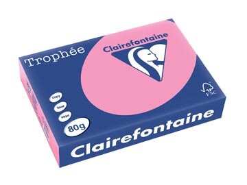 Clairefontaine Troph&eacute;e gekleurd papier, A4, 80 g, 500 vel, felroze