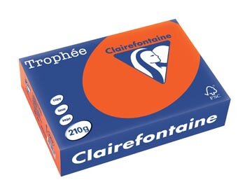 Clairefontaine Troph&eacute;e Intens, gekleurd papier, A4, 210 g, 250 vel, kardinaalrood