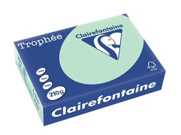 Clairefontaine Troph&eacute;e Pastel, gekleurd papier, A4, 210 g, 250 vel, groen