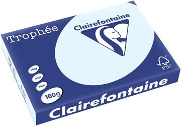 Clairefontaine Troph&eacute;e Pastel, gekleurd papier, A3, 160 g, 250 vel, azuurblauw