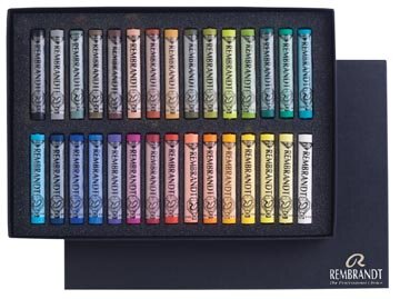 Rembrandt softpastels, doos met 30 pastels