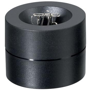MAUL papercliphouder magnetisch &Oslash;7.3x6cm incl. paperclips zwart
