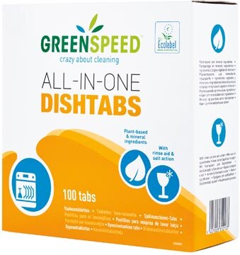 Greenspeed All-In-One vaatwastabletten 3 in 1 werking, 100 stuks, 1.8 kg