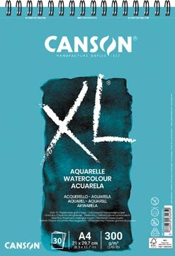 Canson schetsblok XL aquarelle 300g/m&sup2; ft A4, 30 vel
