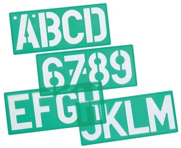 Linex lettersjabloon van 100 mm, set van 4 stuks
