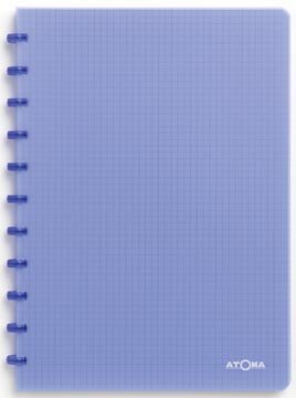 Atoma Trendy schrift, ft A4, 144 bladzijden, geruit 5 mm, transparant blauw
