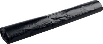 Vuilniszak 14 micron, ft 60 x 80 cm, 60 liter, zwart, rol van 20 stuks