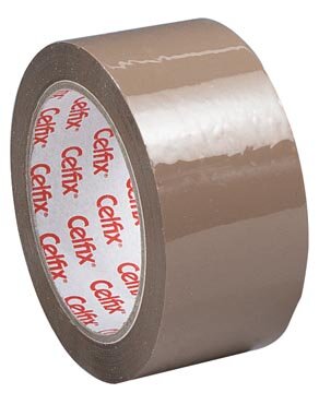 Celfix verpakkingsplakband ft 50 mm x 66 m, PP, bruin