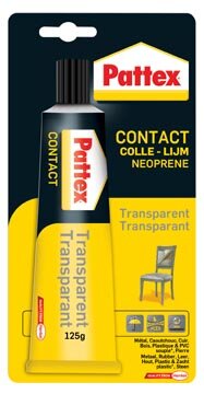 Pattex contactlijm Transparant, tube van 125 g, op blister