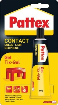 Pattex contactlijm Tix-Gel, tube van 50 g, op blister