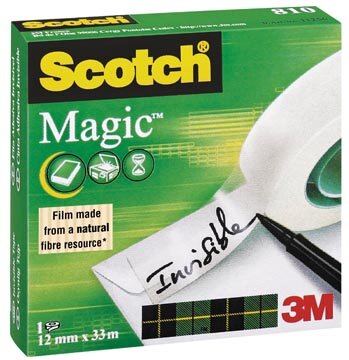 Scotch plakband Magic  Tape ft 12 mm x 33 m