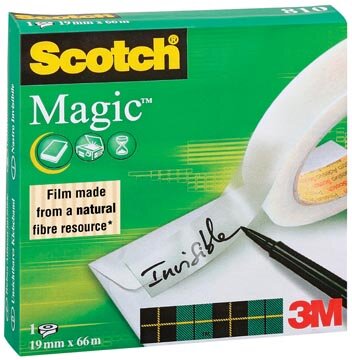 Scotch plakband Magic  Tape ft 19 mm x 66 m