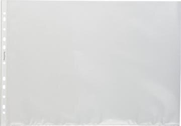 Pergamy geperforeerde showtas, ft A3 landscape, 11-gaatsperforatie, gekorrelde PP, pak van 100 stuks