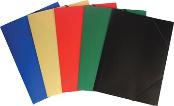 Pergamy elastomap geassorteerde kleuren: rood, blauw, groen geel en zwart