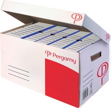 Pergamy containerdoos, 53,9 x 28 x 35,9 cm (l x h x p), wit, automatische montage