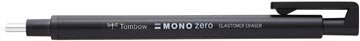 Tombow gumstift MONO zero met ronde punt, navulbaar, zwart