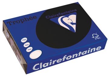 Clairefontaine Troph&eacute;e Pastel, gekleurd papier, A4, 160 g, 250 vel, zwart