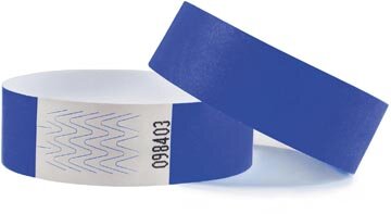 Combicraft polsbandjes Tyvek, blauw, pak van 100 stuks