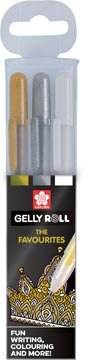 Sakura roller Gelly Roll Mix, etui met 3 stuks (goud, zilver en wit)