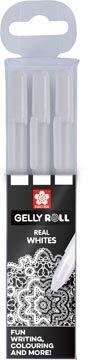 Sakura roller Gelly Roll Basic wit, etui van 3 stuks