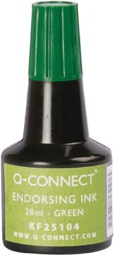 Q-CONNECT stempelinkt, flesje van 28 ml, groen