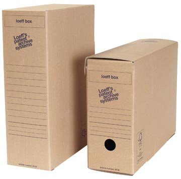 Loeff&#039;s Box, ft 37 x 26 x 11,5 cm, bruin, pak van 50 stuks
