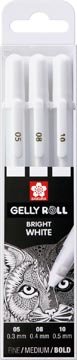 Sakura roller Gelly Roll  basic white 3 stuks, 05/08/10#