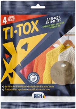 Riem Ti-Tox anti-mottenhanger, 4 stuks