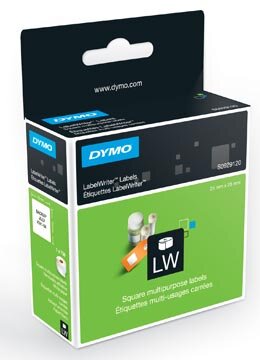 Dymo etiketten LabelWriter ft 25 x 25 mm, wit, 750 etiketten