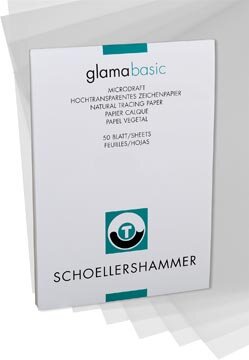 Schoellershammer Glama transparant papier, A3, 110 g/m&sup2;, blok van 50 vel