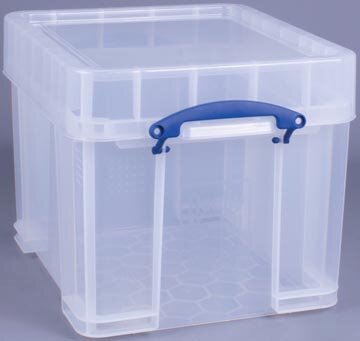 Really Useful Box 35 liter XL, transparant, per stuk verpakt in karton