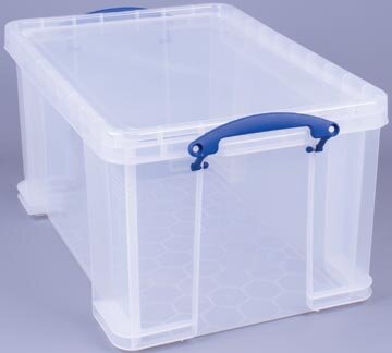 Really Useful Box 48 liter, transparant, per stuk verpakt in karton