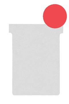 Nobo T-planbordkaarten index 2, ft 85 x 60 mm, rood